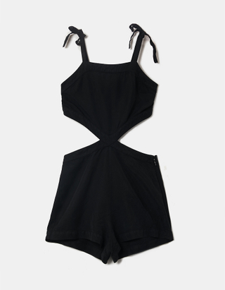 TALLY WEiJL, Μαύρο Mini Cut out Playsuit for Women