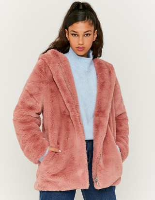 Faux Fur Hood Coat