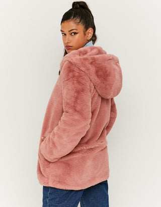 TALLY WEiJL, Faux Fur Hood Coat for Women