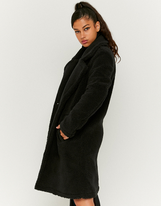 TALLY WEiJL, Black Teddy Fur Coat for Women