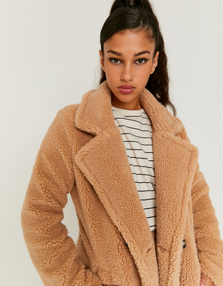 Brown Teddy Fur Coat