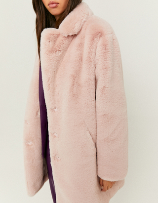 TALLY WEiJL, Różowy płaszcz z eko skóry for Women
