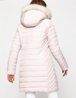 TALLY WEiJL, Różowa długa kurtka pikowana for Women