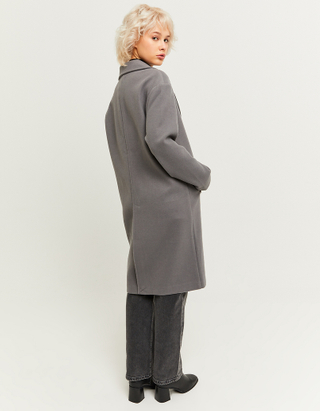 TALLY WEiJL, Grauer langer Basic Mantel aus Kunstwolle for Women