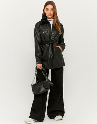 TALLY WEiJL, Black Faux leather Jacket for Women