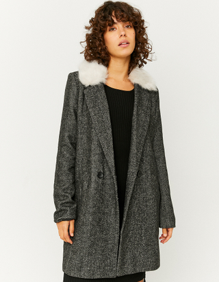 Straight Fit Double Breasted Coat 