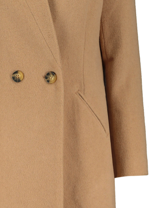TALLY WEiJL, Camel Double Breasted Coat for Women