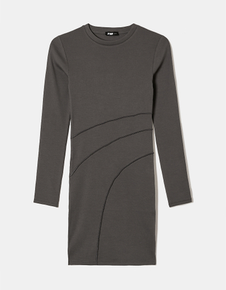 TALLY WEiJL, Grey Fitted Mini Dress for Women