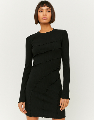 Vestito Nero Corto a Maniche Lunghe | TALLY WEiJL Online Shop
