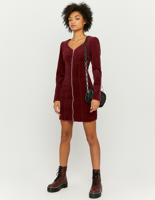TALLY WEiJL, Robe Courte Manches Longues Rouge for Women