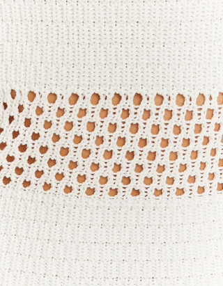 TALLY WEiJL, Weisses Strick-Kleid in Crochet for Women