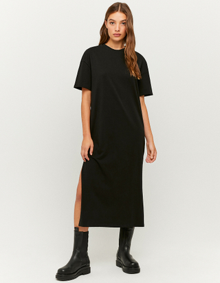 TALLY WEiJL, Black Short Sleeves Maxi  Dress for Women