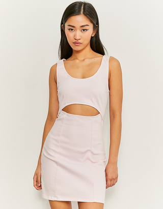 Pink Mini Fitted Cut out Dress | TALLY 