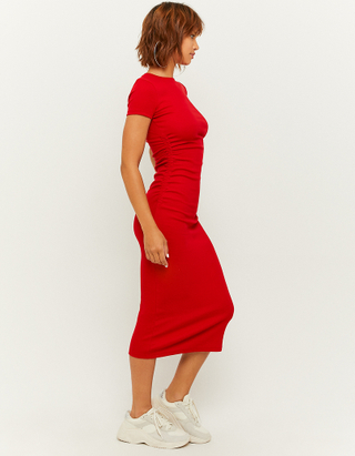 Κόκκινο Maxi Φόρεμα λαιμόκοψη