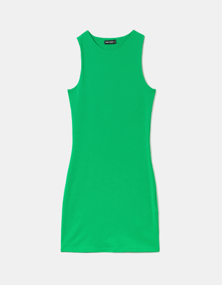 Grünes figurbetontes Mini Kleid