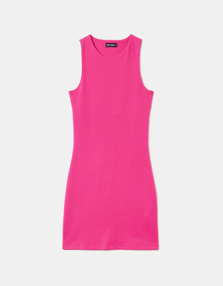 Ροζ Bodycon Mini Φόρεμα 