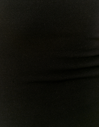 Black Buttoned Mini Dress