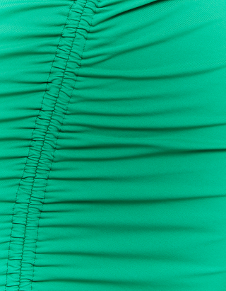 Green Ribbed Mini Dress