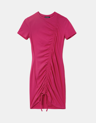 TALLY WEiJL, Różowa prążkowana sukienka Mini for Women