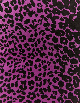 Violettes Mini Kleid mit Animal-Muster