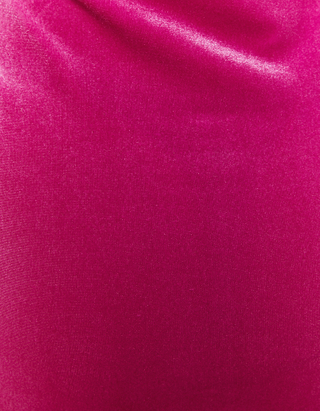 Vestito Corto Cut Out In Velluto Rosa