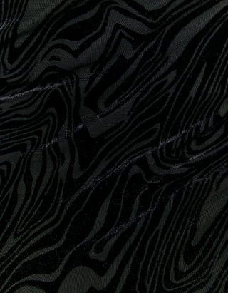 Μαύρο Midi Velvet με τύπωμα Φόρεμα