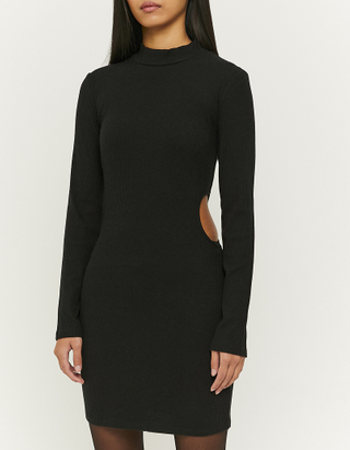 TALLY WEiJL, Μαύρο Μίνι φόρεμα με ραβδώσεις for Women