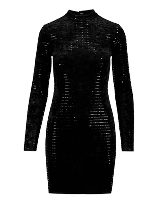 TALLY WEiJL, Schwarzes Kleid aus Samt mit offenem Rücken for Women