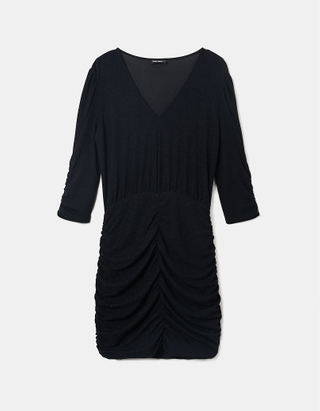 Black Pleated Mini Dress