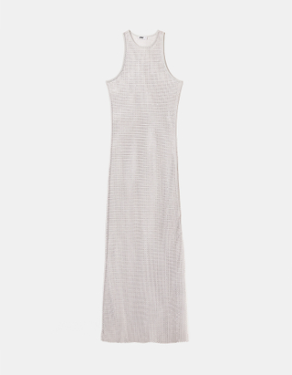 TALLY WEiJL, Grey Maxi Net Dress with Strass for Women