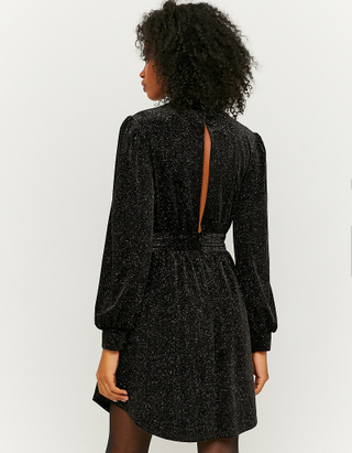 TALLY WEiJL, Czarna aksamitna sukienka Mini for Women