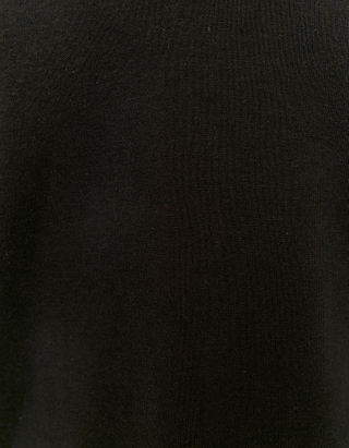 Schwarzes langärmliges Freizeit Mini Kleid