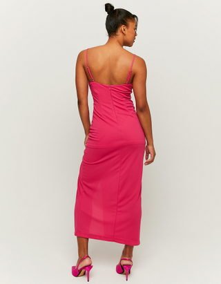 TALLY WEiJL, Pinkes langes Kleid mit Seitenschlitz for Women