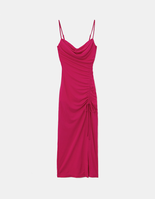 TALLY WEiJL, Pinkes langes Kleid mit Seitenschlitz for Women