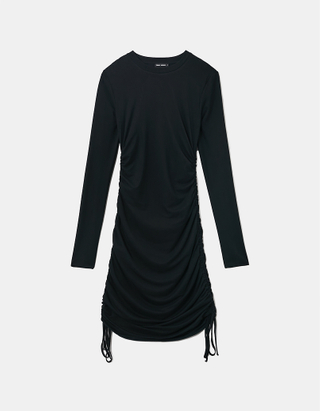 Schwarzes Mini Kleid aus Mesh