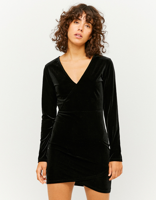 Langärmliges Mini Kleid aus Samt | TALLY WEiJL Online Shop