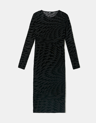 TALLY WEiJL, Black Printed Midi Dress for Women