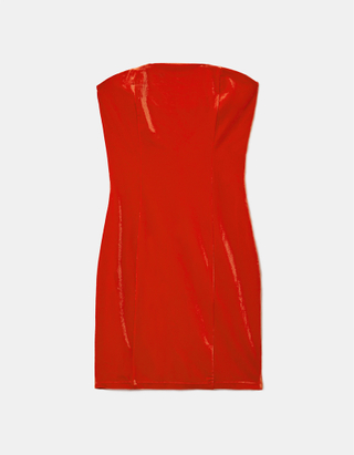 TALLY WEiJL, Czerwona sukienka Mini z aksamitu for Women