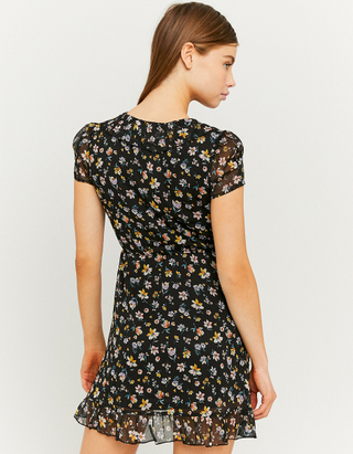 TALLY WEiJL, Floral Print Ruffle Wrap Dress for Women