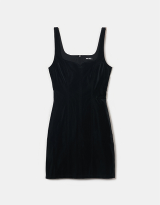 TALLY WEiJL, Black Faux Leather Mini Dress for Women