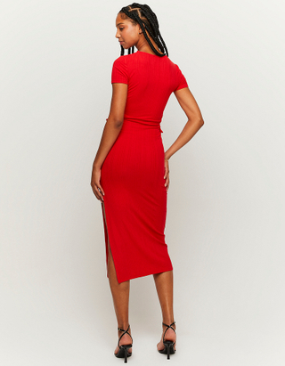 TALLY WEiJL, Vestito Midi Cut Out Rosso for Women