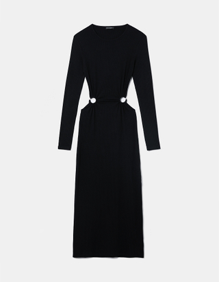 TALLY WEiJL, Czarna sukienka Maxi z długim rękawem for Women