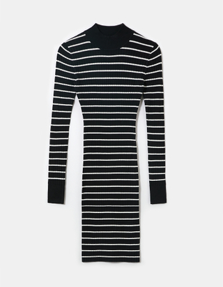 TALLY WEiJL, Black Striped Mini Jumper Dress for Women
