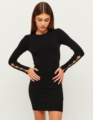 TALLY WEiJL, Knit Mini Dress With Sleeves Cut Out for Women