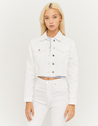 Weiße Jeansjacke