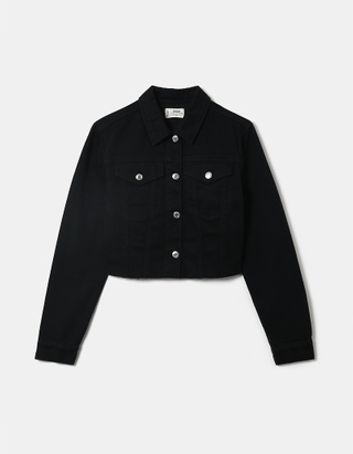TALLY WEiJL, Black Long Sleeves Cotton Jacket for Women