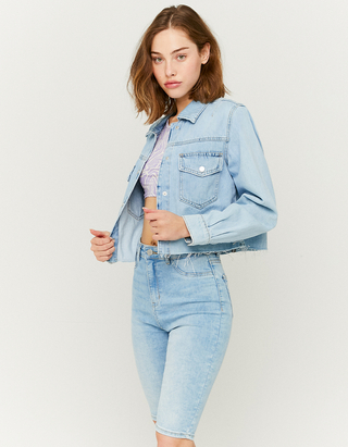 Denim Cropped Shacket | TALLY WEiJL 