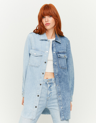Blue Denim Shacket | TALLY WEiJL Online 