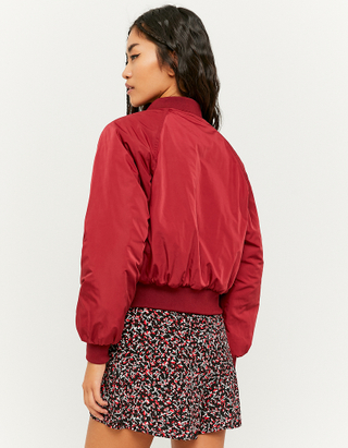 TALLY WEiJL, Red Cropped Bomber Jacket for Women