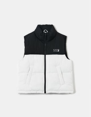 Λευκό αμάνικο Puffer Jacket
